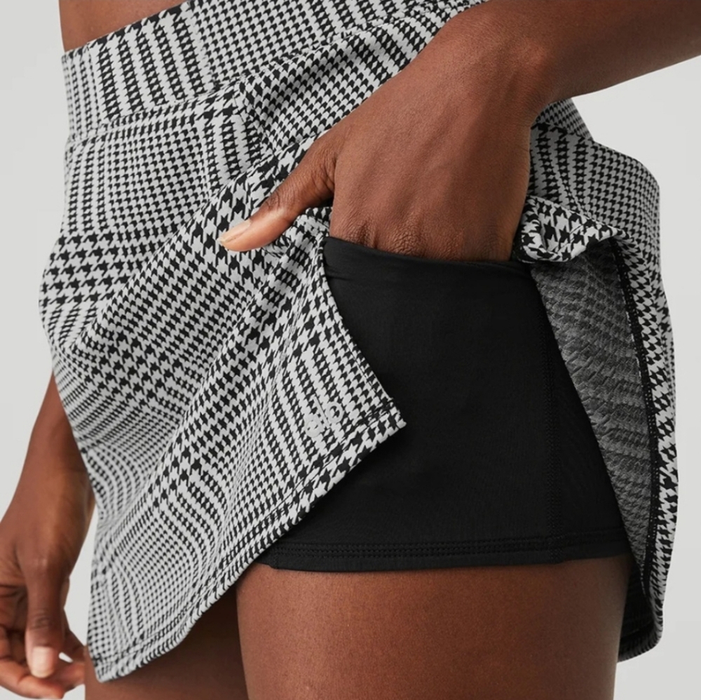 Alo Jacquard Glenplaid Tennis Skirt - Picture 2 of 6